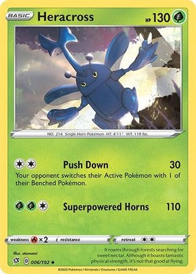 Heracross 006/192 SWSH02: Rebel Clash Pokémon TCG