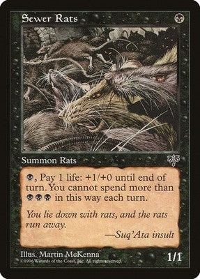 Sewer Rats MIR 139 LP Magic: The Gathering