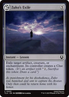Zuko's Exile TLA 3 NM Magic: The Gathering
