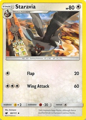 Staravia 82/111 SM - Crimson Invasion Pokémon TCG