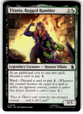 Titania, Rugged Rumbler Marvel Super Heroes 235 U Magic: The Gathering Near Mint