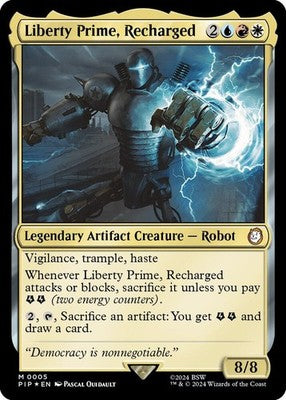 Liberty Prime, Recharged PIP 5 Foil NM Magic: The Gathering