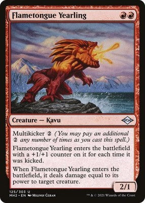 Flametongue Yearling MH2 125 NM Magic: The Gathering