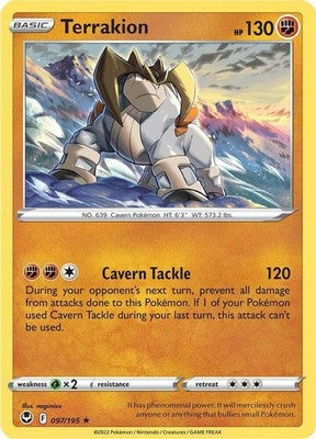 Terrakion 097/195 SWSH12: Silver Tempest Holofoil Pokémon TCG