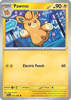 Pawmo 033/094 ME02: Phantasmal Flames Reverse Holofoil Pokémon TCG