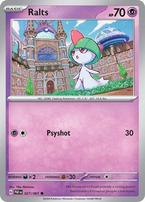 Ralts 027/091 SV: Paldean Fates Pokémon TCG