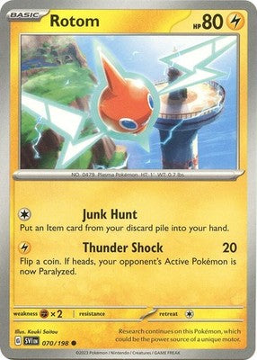 Rotom 070/198 SV01: Scarlet & Violet Base Set Reverse Holofoil Pokémon TCG