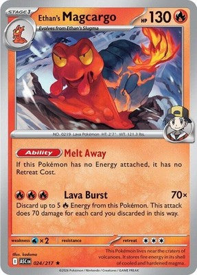 Ethan's Magcargo 024/217 ME: Ascended Heroes Holofoil Pokémon TCG
