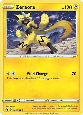 Zeraora 102/264 SWSH08: Fusion Strike Pokémon TCG