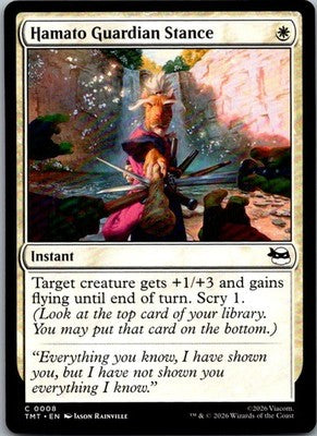 Hamato Guardian Stance 0008 Teenage Mutant Ninja Turtles Magic: The Gathering NM