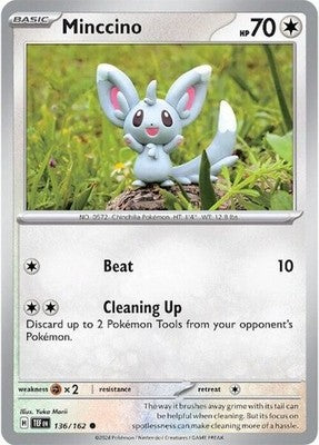Minccino 136/162 SV05: Temporal Forces Pokémon TCG