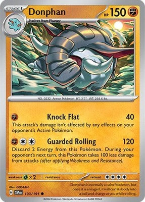 Donphan 103/191 SV08: Surging Sparks Pokémon TCG