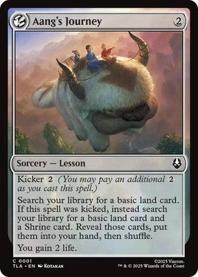 Aang's Journey TLA 1 NM Magic: The Gathering