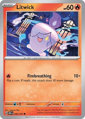 Litwick 036/197 SV03: Obsidian Flames Pokémon TCG