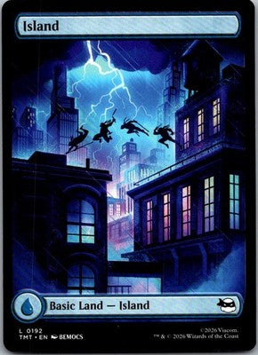 Island (0192) 0192 Land Teenage Mutant Ninja Turtles Magic: The Gathering NM