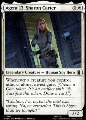Agent 3, Sharon Carter Marvel Super Heroes 1 U Magic: The Gathering Near Mint