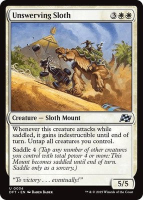 Unswerving Sloth DFT 34 NM Magic: The Gathering