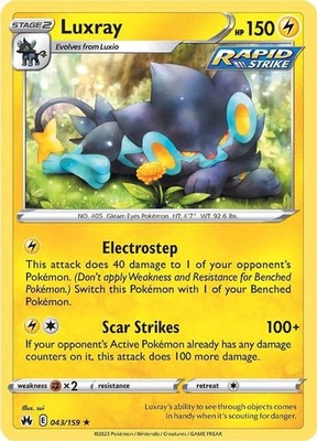 Luxray (43) 043/159 SWSH: Crown Zenith Pokémon TCG