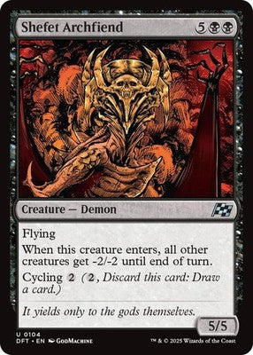 Shefet Archfiend DFT 104 Foil NM Magic: The Gathering