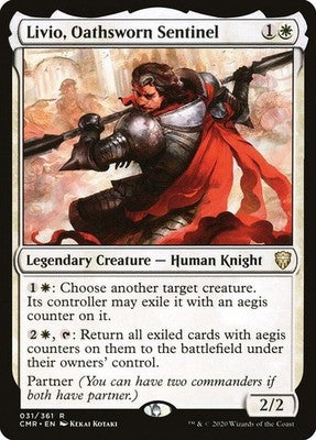 Livio, Oathsworn Sentinel CMR 31 NM Magic: The Gathering
