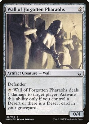 Wall of Forgotten Pharaohs HOU 168 NM Magic: The Gathering