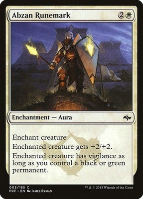 Abzan Runemark FRF 3 NM Magic: The Gathering