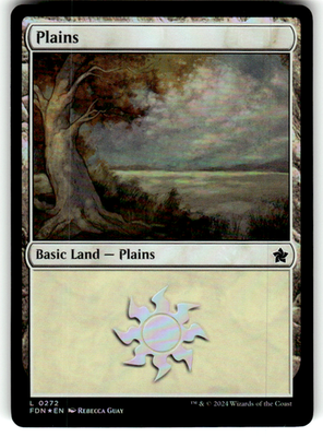 Plains Foundations 272 L Foil Magic: The Gathering Near Mint
