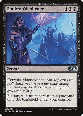 Endless Obedience M15 94 NM Magic: The Gathering