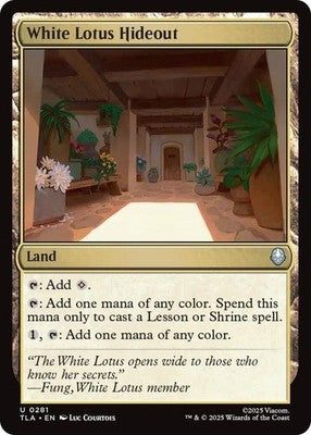 White Lotus Hideout TLA 281 NM Magic: The Gathering