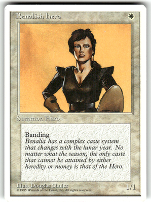 Benalish Hero Fourth Edition C Magic: The Gathering Lightly Played