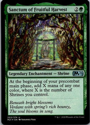 Sanctum of Fruitful Harvest 203 Core Set 2021 Magic: The Gathering Foil NM
