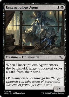 Unscrupulous Agent MKM 109 NM Magic: The Gathering