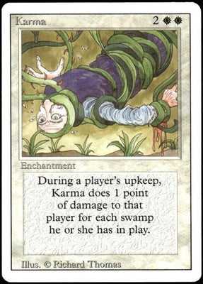 Karma Revised Edition U Magic: The Gathering Lightly Played