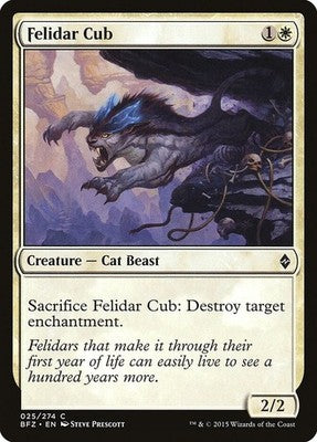 Felidar Cub BFZ 25 NM Magic: The Gathering