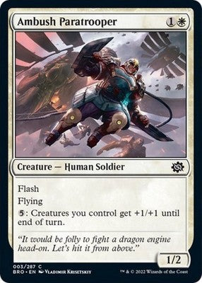 Ambush Paratrooper BRO 3 NM Magic: The Gathering