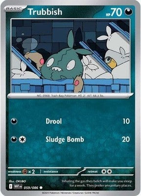 Trubbish 059/086 SV: White Flare Reverse Holofoil Pokémon TCG