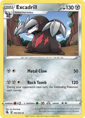 Excadrill 183/264 SWSH08: Fusion Strike Pokémon TCG