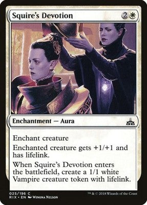 Squire's Devotion RIX 25 NM Magic: The Gathering