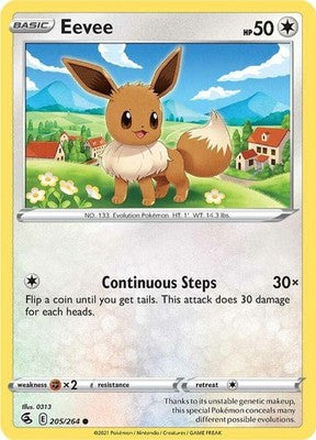 Eevee 205/264 SWSH08: Fusion Strike Pokémon TCG