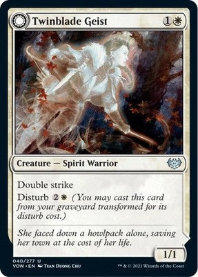 Twinblade Geist // Twinblade Invocation VOW 40 Foil LP Magic: The Gathering