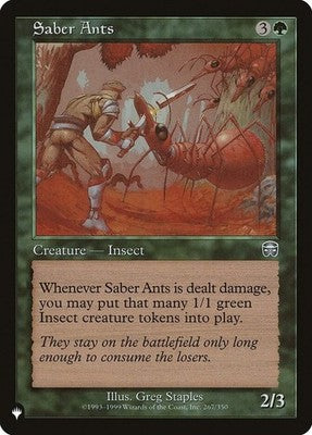 Saber Ants PLST MMQ-267 NM Magic: The Gathering