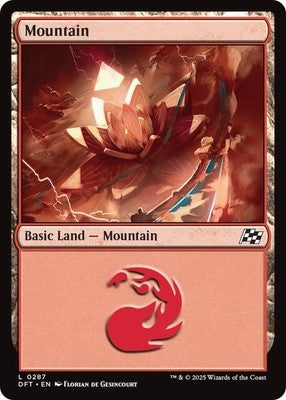 Mountain DFT 287 Foil NM Magic: The Gathering