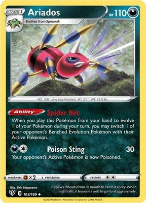 Ariados 103/189 SWSH03: Darkness Ablaze Pokémon TCG