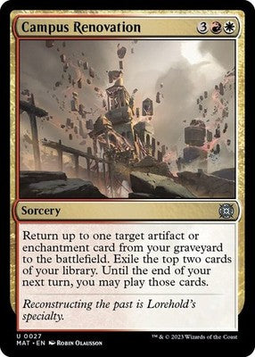 Campus Renovation MAT 27 Foil NM Magic: The Gathering