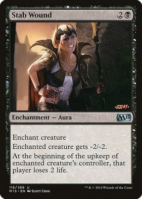 Stab Wound M15 116 NM Magic: The Gathering