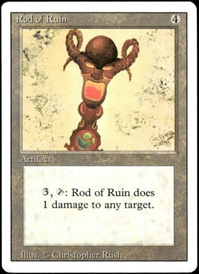 Rod of Ruin Revised Edition U Magic: The Gathering Lightly Played