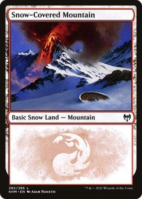 Snow-Covered Mountain KHM 282 Foil NM Magic: The Gathering