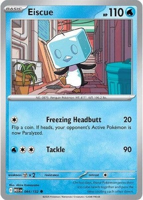 Eiscue 044/132 ME01: Mega Evolution Reverse Holofoil Pokémon TCG