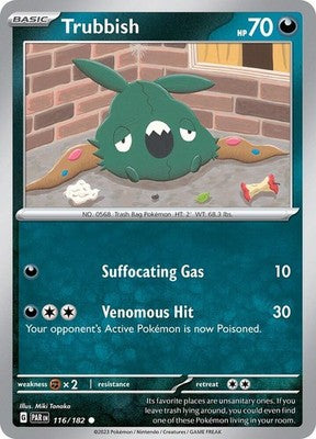 Trubbish 116/182 SV04: Paradox Rift Reverse Holofoil Pokémon TCG