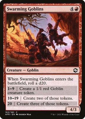 Swarming Goblins AFR 162 Foil NM Magic: The Gathering